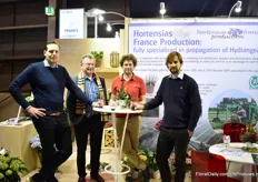 Kees Eveleens and Thomas Eveleens of Bocaise Hydrangea propogation together with two growers.